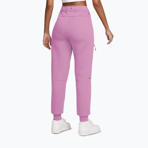 Штани жіночі Nike Sportswear Tech Fleece Mid-Rise light magenta/black