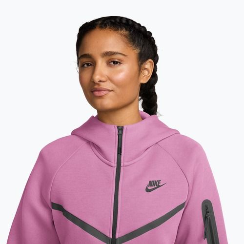 Кофта жіноча Nike Sportswear Tech Fleece Windrunner light magenta/black