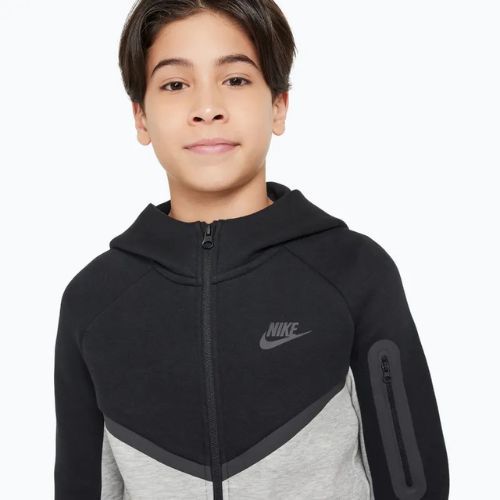 Кофта дитяча Nike Sportswear Tech Fleece Full Zip dark grey heather/black/black/black