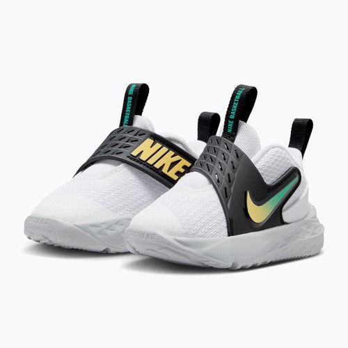 Взуття дитяче Nike Team Hustle D 12 white/black/clear emerald/topaz gold