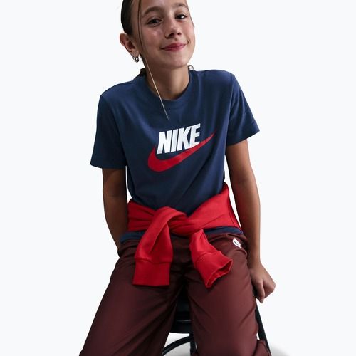 Футболка дитяча Nike Sportswear midnight navy/white