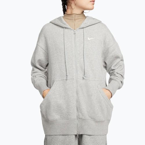 Кофта жіноча Nike Sportswear Phoenix Fleece dark grey heather/sail