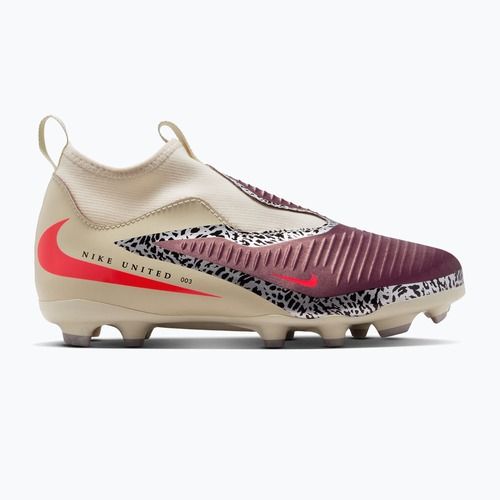 Футбольне взуття дитяче Nike United Jr. Phantom 6 High Academy MG burgundy crush/fossil/university red