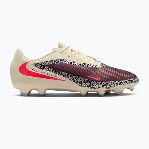 Кросівки футбольні чоловічі Nike United Phantom 6 Low Academy MG burgundy crush/fossil/university red