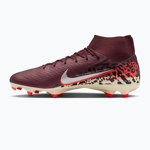 Кросівки футбольні чоловічі Nike United Mercurial Superfly 10 Academy MG burgundy crush/metallic silver