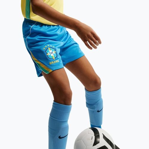 Шорти футбольні дитячі Nike Brazil 2026 Stadium Home Soccer Replica light photo blue/light mint/white