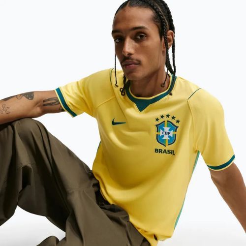 Футболка футбольна чоловіча Nike Brazil 2026 Stadium Home Soccer Replica canary/light menta/geode teal