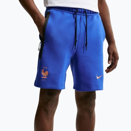 Шорти футбольні чоловічі Nike FFF Tech Fleece game royal/metallic copper