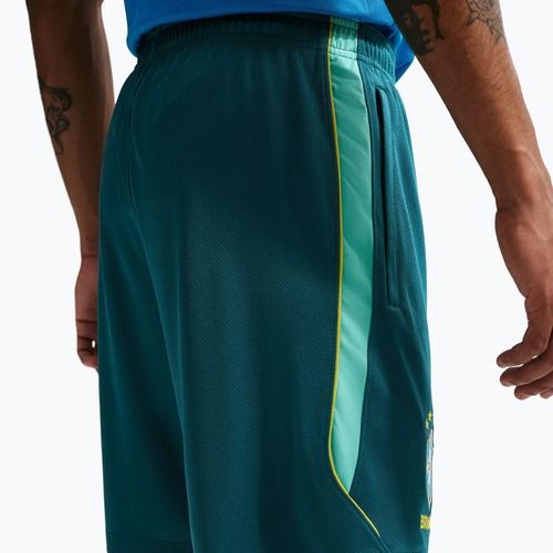 Шорти футбольні чоловічі Nike Brazil Strike geode teal/light mint/midwest gold