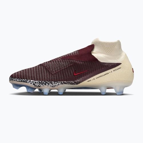 Кросівки футбольні чоловічі Nike United Phantom 6 High Elite FG burgundy crush/fossil/university red