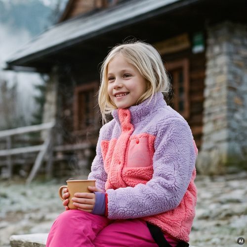 Дитяча флісова кофта KADVA RODVIK KDG рожевого кольору