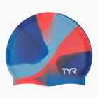 Шапочка для плавання дитяча TYR Tiedye Silicone Multicolor Jr blue/orange