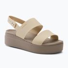 Босоніжки жіночі Crocs Brooklyn Met Low Wedge metal champagne