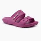 Жіночі шльопанці Crocs Classic Sandal fuschia веселі шльопанці