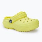 Дитячі шльопанці Crocs Classic Lined сірчані з підкладкою