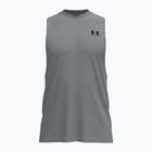 Футболка для тренувань чоловіча Under Armour Left Chest Cut Off Tank steel light heather/black