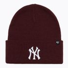 Шапка зимова 47 Brand MLB New York Yankees Haymaker dark maroon