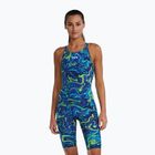 Купальник суцільний жіночий TYR Thresher Open Back Hyperblitz blue/green