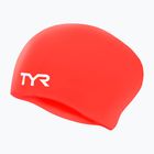 Шапочка для плавання TYR Long Hair Wrinkle Free Silicone bright red