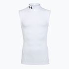 Футболка для тренувань чоловіча Under Armour HG Armour Comp Mock SL castlerock/white