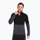 Кофта чоловіча icebreaker Merino 400 RealFleece Descender LS Zip black/ graphite/ cb