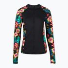 Жіночі плавки Hurley Fiji Fantasy на блискавці спереду Rashguard для плавання з довгим рукавом чорний
