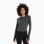 Жіноча термоактивна кофта icebreaker ZoneKnit 260 jet hthr/black/metro hthr/cb