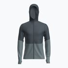Кофта трекінгова чоловіча icebreaker Merino 200 RealFleece Descender Zip Hoodie abyss/blue ash/black