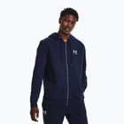 Кофта чоловіча Under Armour Essential Fleece FZ Hood midnight navy/white