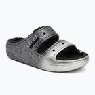 Шльопанці Crocs Classic Cozzzy Glitter Sandal black/silver