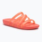 Шльопанці жіночі Crocs Splash Glossy Strappy neon watermelon