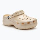 Шльопанці жіночі Crocs Classic Shimmer Platform Clog vanilla