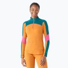 Лонгслів термічний жіночий Smartwool Merino Baselayer Colorblock 1/4 Zip Boxed marmalade