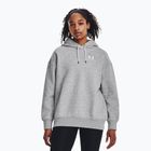 Жіноче худі Under Armour Icon Fleece Hoodie модний сірий світлий меланж/білий