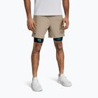 Чоловічі тренувальні шорти Under Armour UA Vanish Woven 6in timberwolf taupe/black