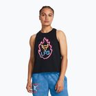 Жіноча тренувальна майка Under Armour Project Rock Neon Flame Tank чорна/чорна