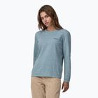 Лонгслів жіночий Patagonia P-6 Logo Responsibili-Tee thermal blue