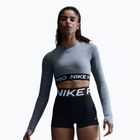 Топ тренувальний лонгслів жіночий Nike Pro 365 Dri-Fit smoke grey/heather