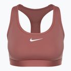 Тренувальний бюстгальтер Nike Swoosh Medium Support canyon рожевий/білий