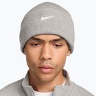 Зимова шапка Nike Peak Swoosh Beanie dark grey heather/white