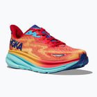 Кросівкі для бігу чоловічі HOKA Clifton 9 Wide cerise/cloudless