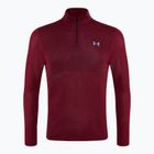 Чоловічий біговий світшот Under Armour Seamless Stride 1/4 Zip на блискавці гонщик червоний/світловідбиваючий