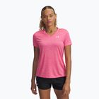 Футболка для тренувань жіноча Under Armour Tech V-Twist super pink/white