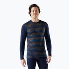 Чоловіча термоактивна кофта Smartwool Merino 250 Baselayer Crew Boxed deep navy geo peaks