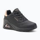 Кросівки жіночі SKECHERS Uno Wedge Hi Steps black/rose gold