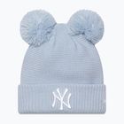 Жіноча зимова шапка New Era Wmns Double Pom Nyy пастельно-блакитна