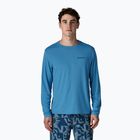 Лонгслів чоловічий Patagonia Capilene Cool Daily - Boardshort Logo shore blue/light shore blue x-dye