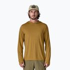 Кофта чоловіча Patagonia Capilene Ultra Hoody bobcat brown/light bobcat brown x-dye