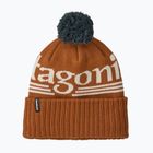 Шапка зимова Patagonia Powder Town hut tripper logo: cinnamon brown