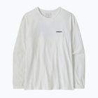 Лонгслів жіночий Patagonia P-6 Logo Responsibili-Tee LS fiber white